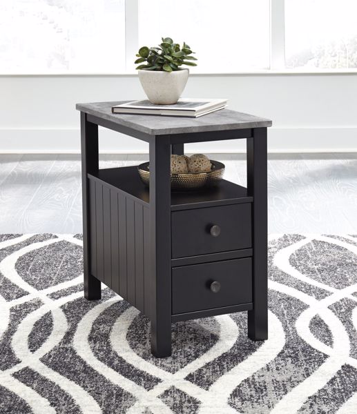 Picture of Ezmonei - Black Chairside End Table