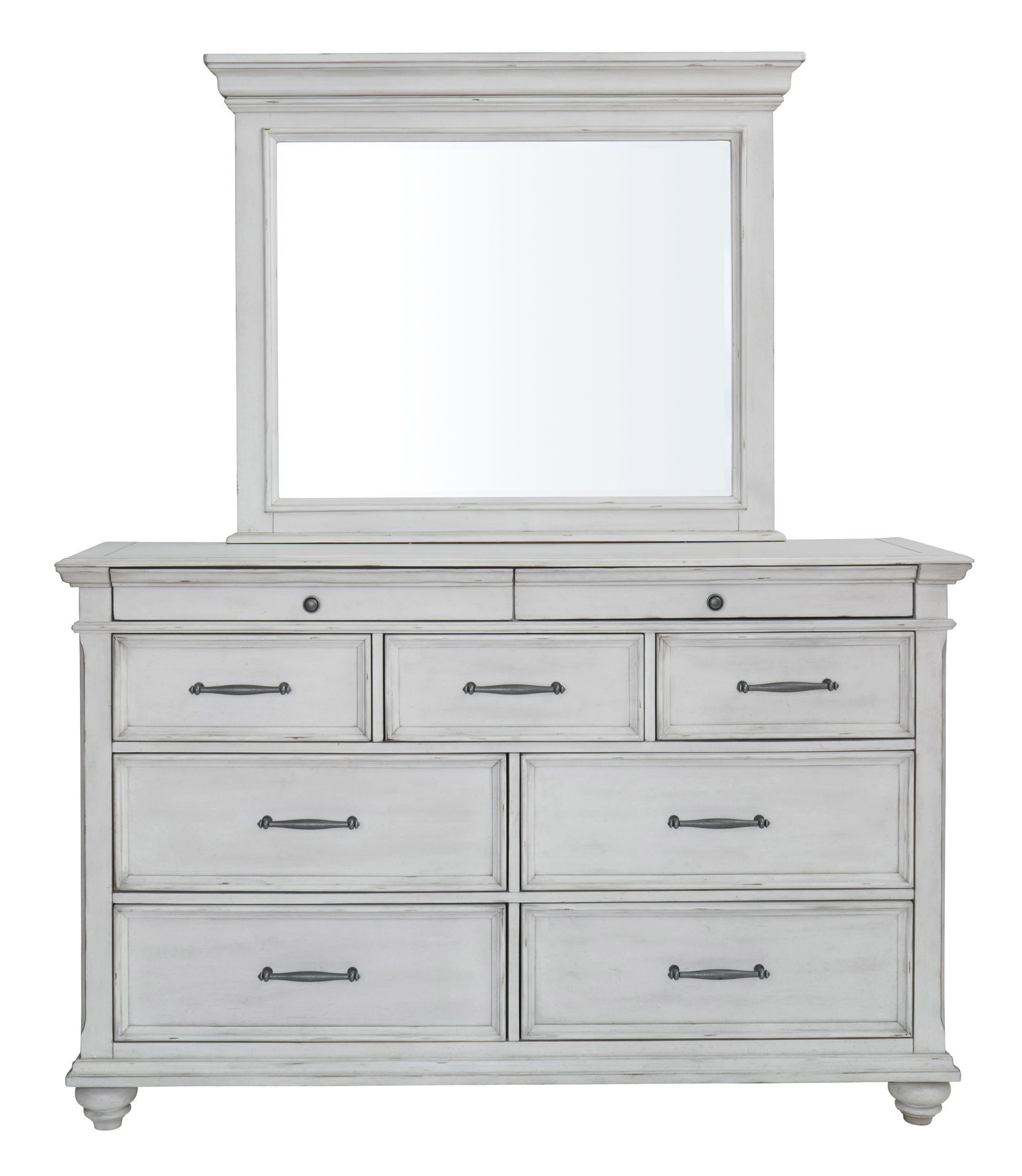 Kanwyn - White Dresser & Mirror | Kimbrell's Furniture