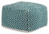 Picture of Brynnsen - Teal & Ivory Pouf