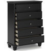 Picture of Lanolee - Black 5-Drawer Chest