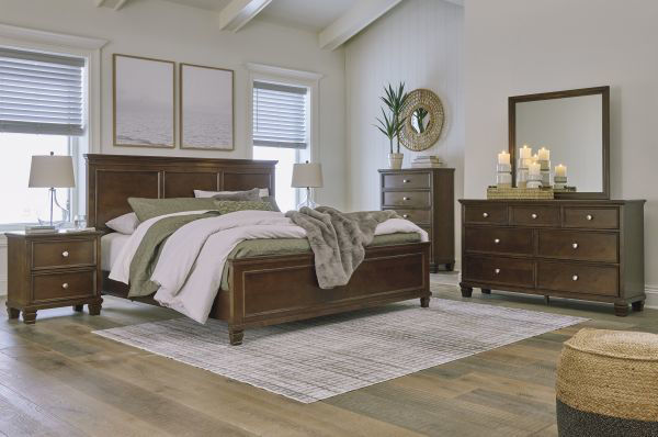 Picture of Danabrin - Brown Queen Panel Bed