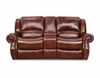 Picture of Softie - Oxblood Reclining Console Loveseat