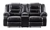 Picture of Vacherie - Black Reclining Console Loveseat