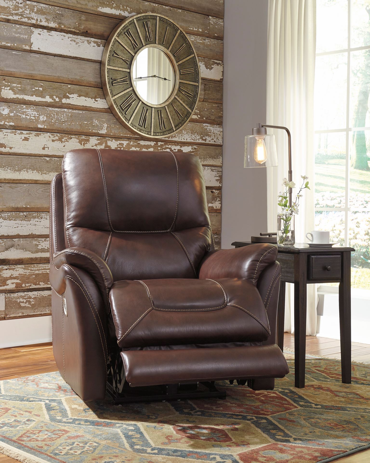 Stolpen - Walnut Power Recliner | Kimbrell's Furniture