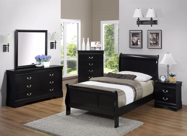 Picture of Louis Philip - Black Twin Bed