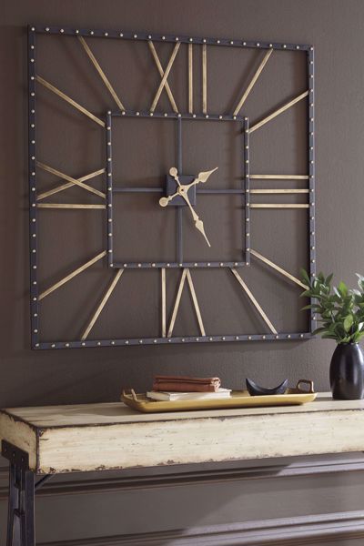 Picture of Thames Black/Gold Wall Clock