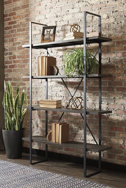 Picture of Gilesgrove - Black/Gray Bookcase