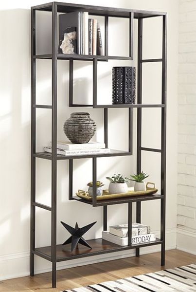 Picture of Frankwell - Brown/Black Bookcase