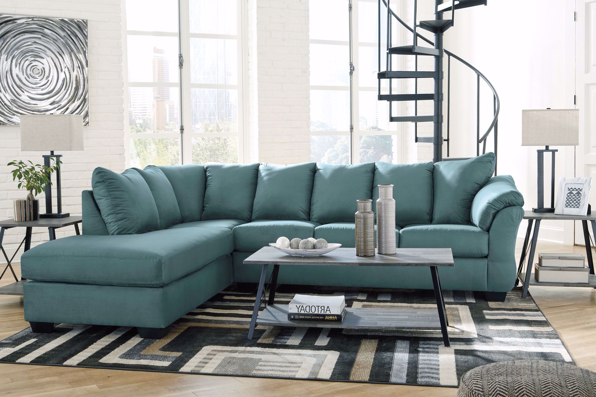 Darcy - Sky RAF 2PC Sectional | Kimbrell's Furniture