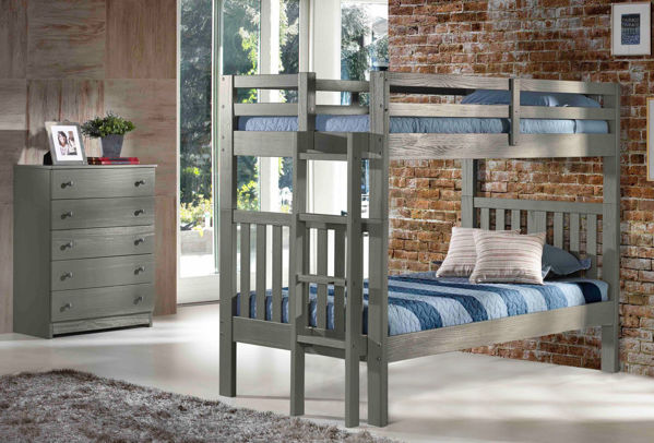 Picture of Cambridge - Gray Twin/Twin Bunk Bed