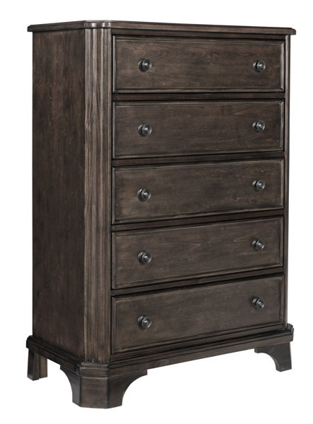 Picture of Adinton - Brown 5 Drawer Chest