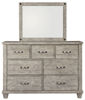 Picture of Naydell Gray Dresser & Mirror