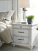 Picture of Kanwyn - White 3 Drawer Nightstand