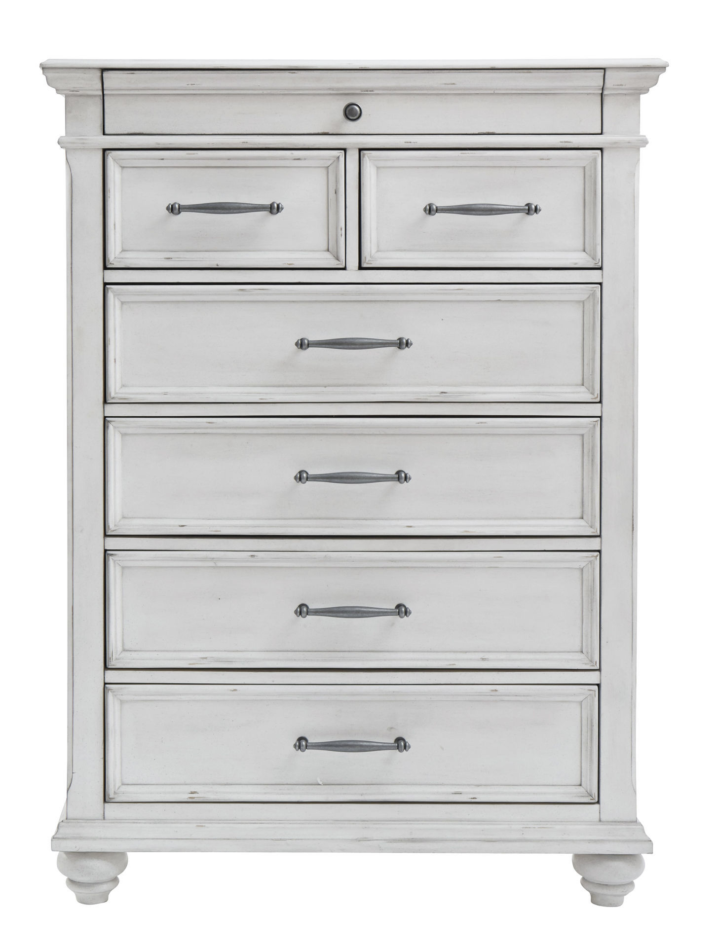 Kanwyn White 5 Drawer Chest Kimbrell's Furniture