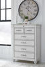 Picture of Kanwyn - White 5 Drawer Chest