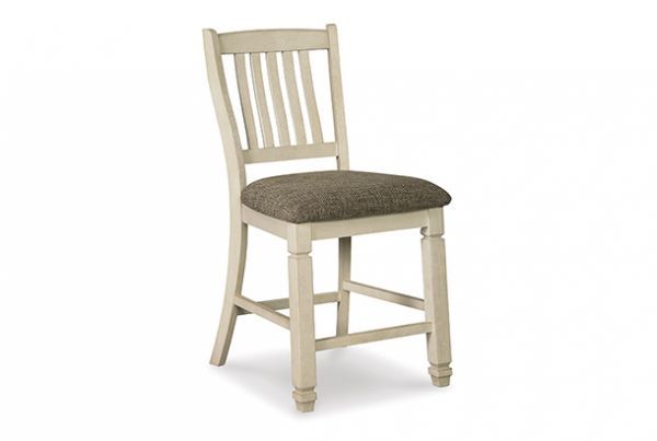 Picture of Bolanburg - White 24" Upholstered Barstool