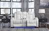 Picture of Party Time - White Power Console Loveseat