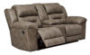 Picture of Stoneland - Fossil Reclining Loveseat with Console