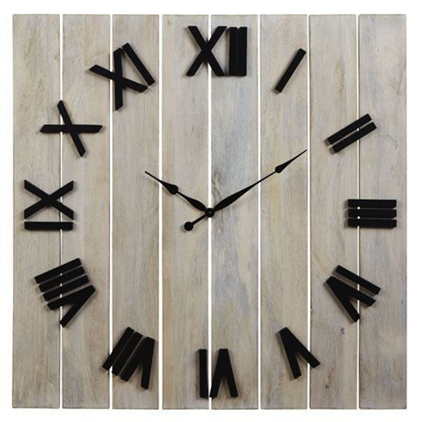 Picture of Bronson - Whitewashed Wall Clock