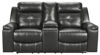 Picture of Kempten - Black Reclining Loveseat with Console