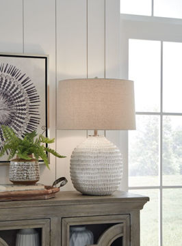 Show details for Jamon - Beige Table Lamp Picture of Jamon - Beige Table Lamp