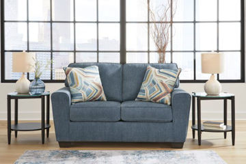 Show details for Cashton - Blue Loveseat Picture of Cashton - Blue Loveseat