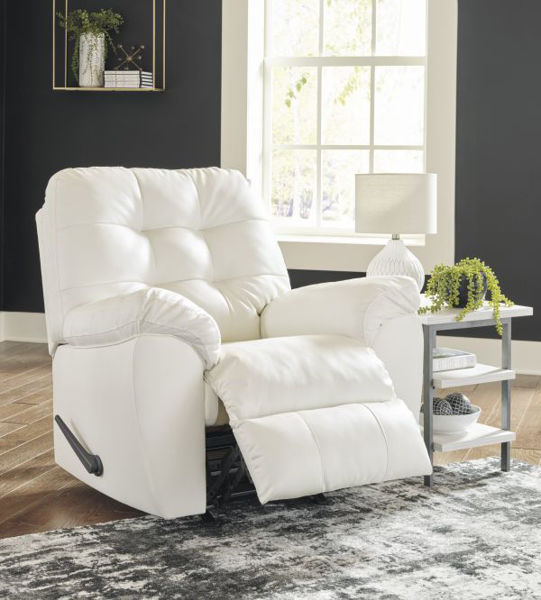 Donlen White Rocker Recliner Kimbrell s Furniture