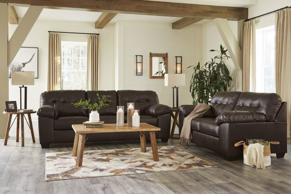 Picture of Donlen - Chocolate Loveseat