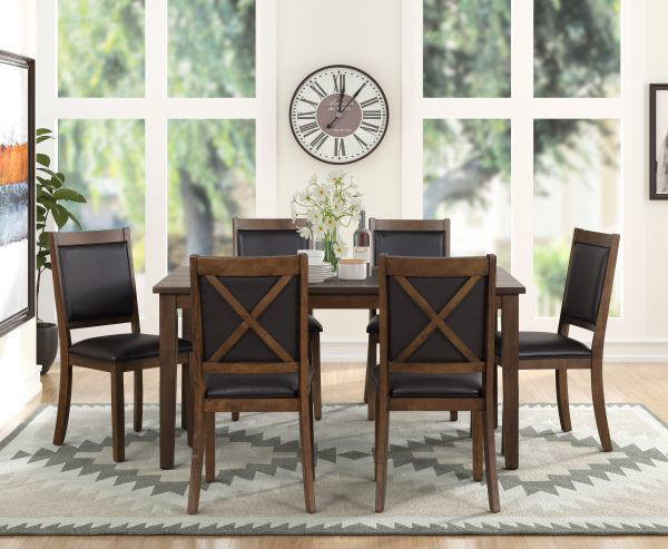 Picture of Melvis - Brown 7PC Dining Set