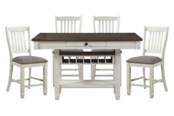 Picture of Granby - White Counter Height Table With 4 Stools