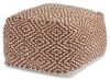Picture of Brynnsen - Rust & Ivory Pouf