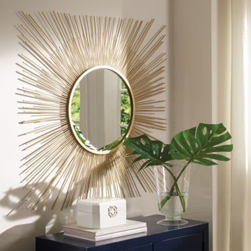 Show details for Elspeth - Gold Accent Mirror Picture of Elspeth - Gold Accent Mirror