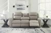 Picture of Lavenhorne - Pebble Reclining Sofa with Drop-Down Table