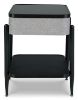 Picture of Jorvalee - Gray & Black Accent Table with Speakers