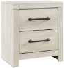 Picture of Cambeck - White 2-Drawer Nightstand with USB