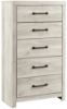 Picture of Cambeck - White Five Drawer Chest