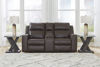 Picture of Lavehorne - Umber Reclining Sofa with Drop-Down Table