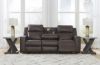 Picture of Lavenhorne - Umber Reclining Sofa with Drop-Down Table