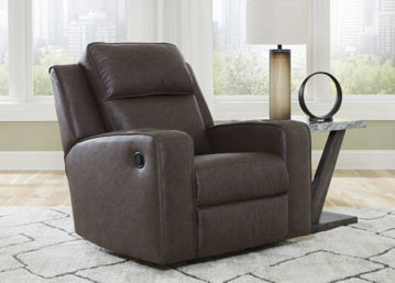 Show details for Lavehorne - Umber Rocker Recliner Picture of Lavehorne - Umber Rocker Recliner