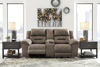 Picture of Stoneland - Fossil Reclining Loveseat with Console