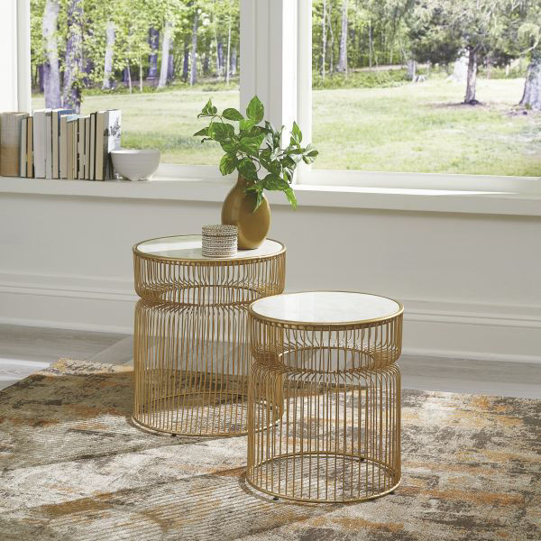 Picture of Vernway Gold Accent Table Set