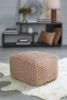Picture of Brynnsen - Rust & Ivory Pouf