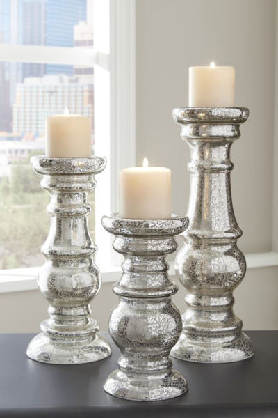 Picture of Rosario 3PC Silver Candle Holder