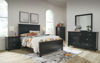 Picture of Lanolee - Black Full Panel Bed