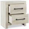 Picture of Cambeck - White 2-Drawer Nightstand with USB