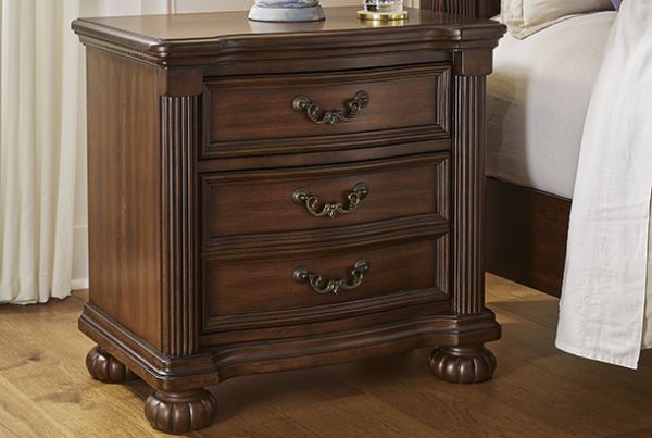 Picture of Lavinton - Cherry Brown 3-Drawer Nightstand