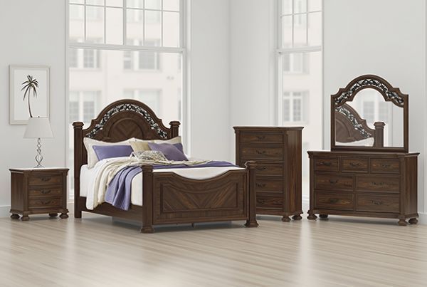 Picture of Lavinton - Cherry Brown King Bed