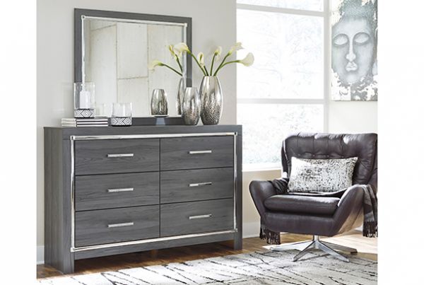 Picture of Lodanna - Gray Dresser & Mirror