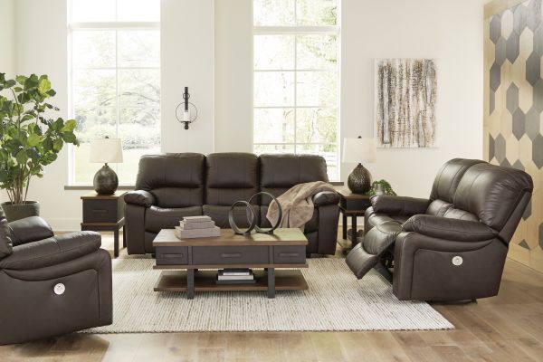 Picture of Leesworth - Brown Reclining Power Loveseat