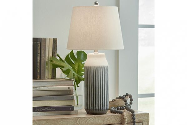 Picture of Afener - Blue/Beige Ceramic Table Lamp